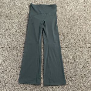 SPANX High-Waisted Flare Leggings in Dark Green